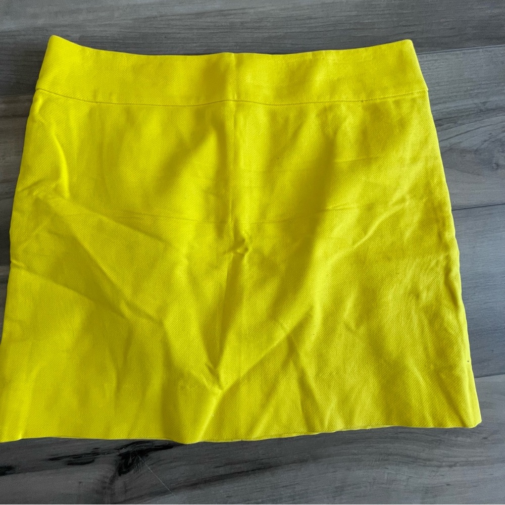 J. Crew Womens Yellow Mini Skirt Size 2 Cotton